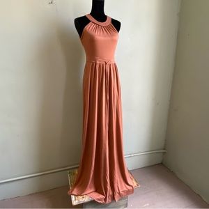 Banana Republic elegant jersey halter maxi dress
